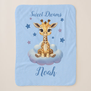 Manta customizable baby giraffe sherpa blanket