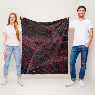 Manta de forro polar hojas de árbol fleece blanket