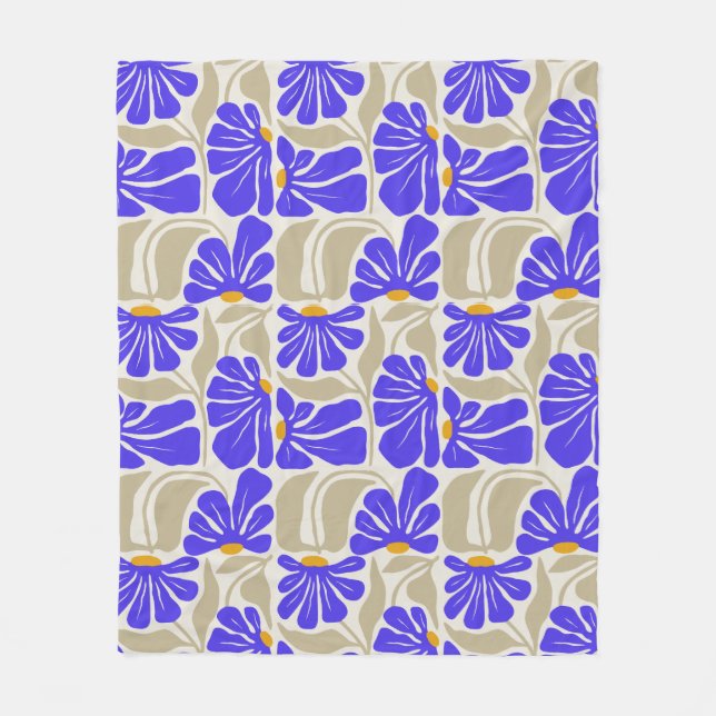 Manta Flower Fleece Blanket (Front)