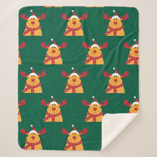 Manta Polar "Reno Nariz Roja" Sherpa Blanket