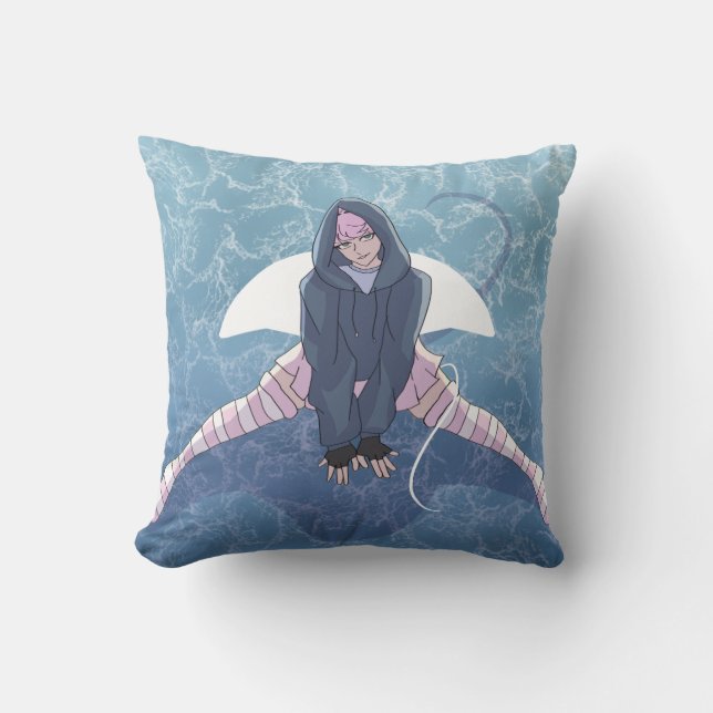 Manta Ray Anime Hybrid Character Cushion (Front)