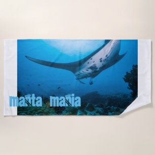 Manta ray beach towel