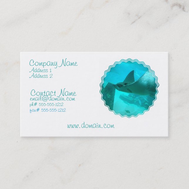 Manta Ray Business Card (Front)