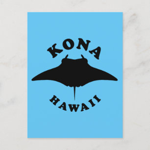 Manta Ray Diving in Kona, Hawaii Postcard