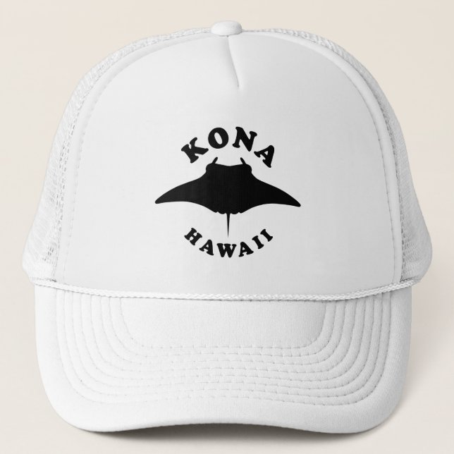 Manta Ray Diving in Kona, Hawaii Trucker Hat (Front)