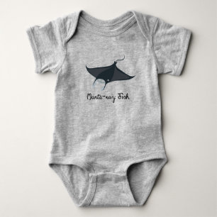 Manta Ray Fish Baby Bodysuit
