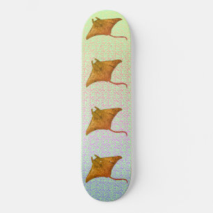 Manta Ray Flames Skateboard