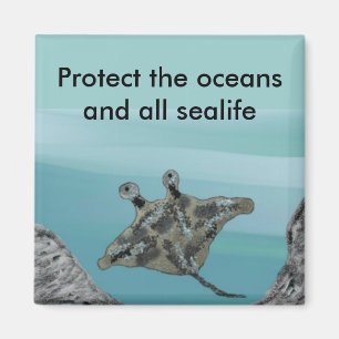Manta Ray Habitat Protection Magnet
