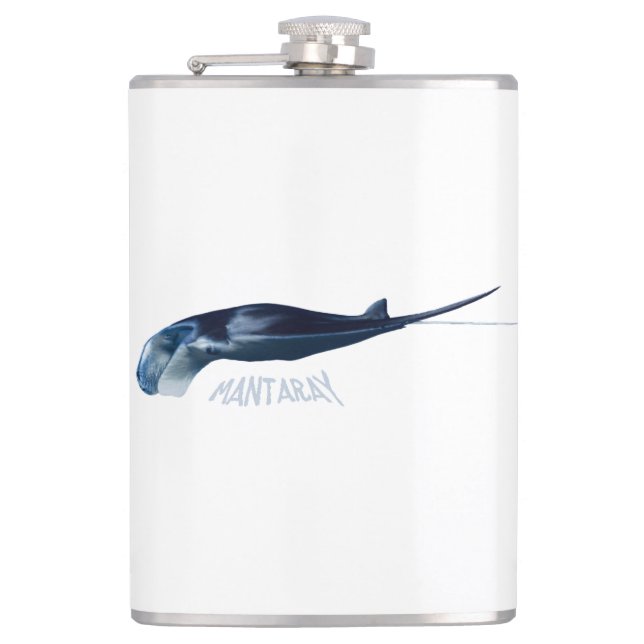 Manta Ray Hip Flask (Front)