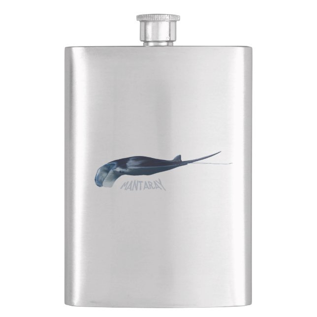 Manta Ray Hip Flask (Front)