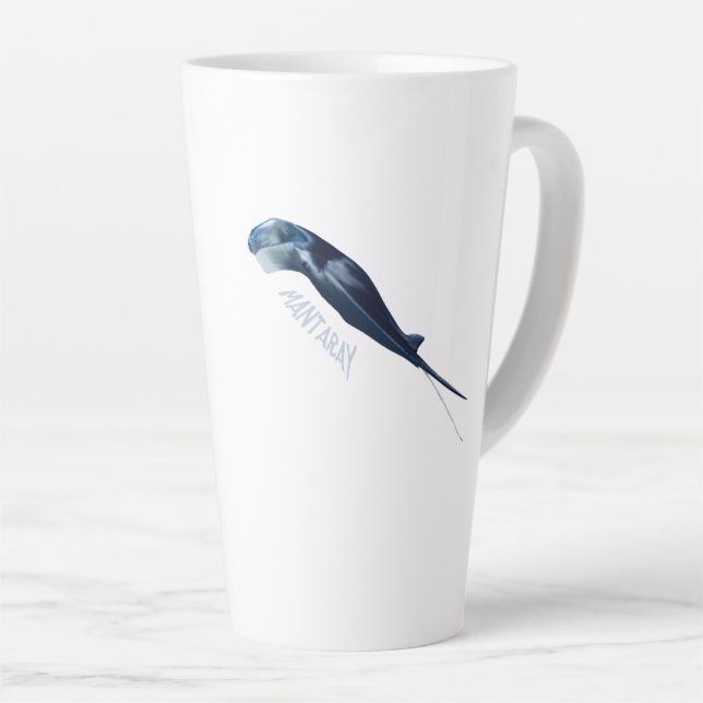 Manta Ray Latte Mug (Right Angle)