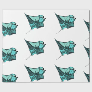 Manta Ray, (Manta birostris) Wrapping Paper