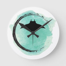 Manta Ray on Turquoise water colour
