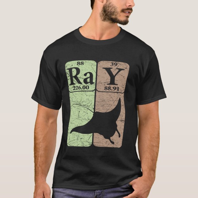 Manta Ray Periodic Table Elements Stingray T-Shirt (Front)