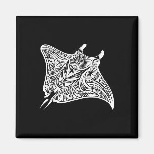 Manta Ray Polynesian Tribal Sea Tattoo Sea Magnet