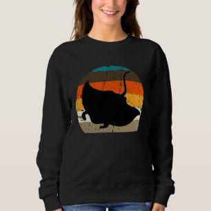 Manta Ray Retro Vintage Stingray Fish Ocean Biolog Sweatshirt