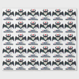 Manta Ray Santa Hat Christmas Lights Merry Mantara Wrapping Paper