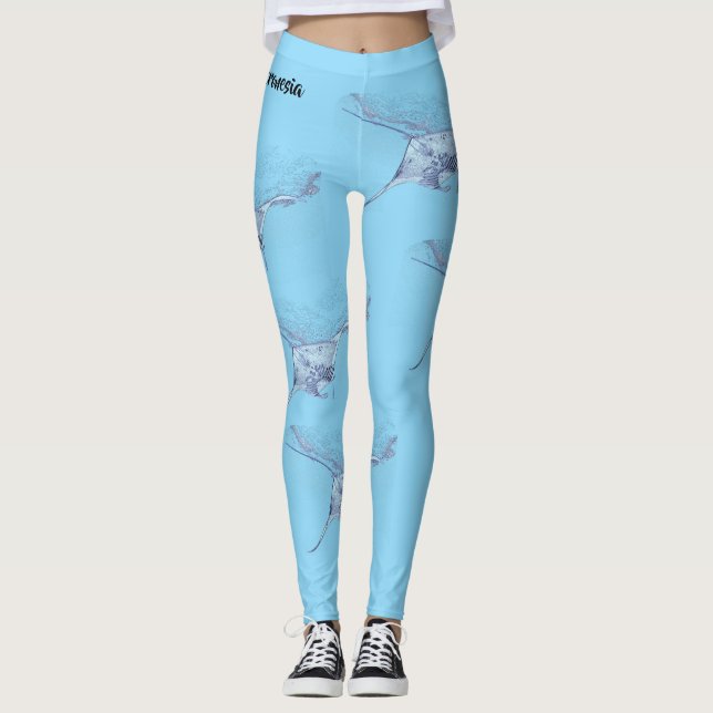 Manta ray silhouette leggings (Front)