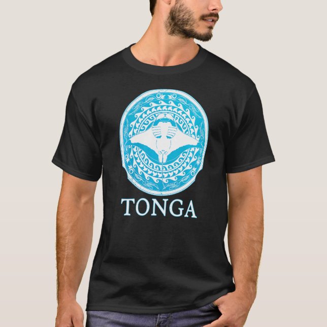 Manta Ray Tonga Roots Pride   T-Shirt (Front)
