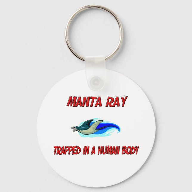 Manta Ray trapped in a human body Key Ring (Front)