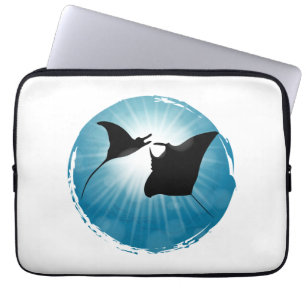 Manta Ray Underwater Aquatic Life Laptop Sleeve