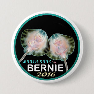 Manta Rays for Bernie 7.5 Cm Round Badge