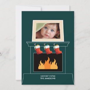 Mantelpiece Photo Holiday Card