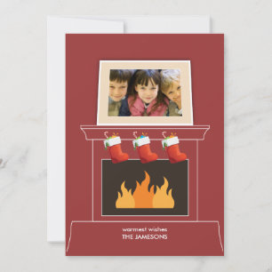 Mantelpiece Photo Holiday Card