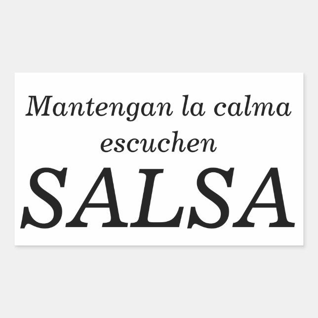 mantengan la calma rectangular sticker (Front)