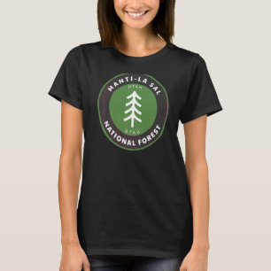 Manti La Sal National Forest Utah Ut Tree Badge T-Shirt