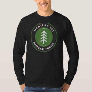 Manti La Sal National Forest Utah Ut Tree Badge T-Shirt