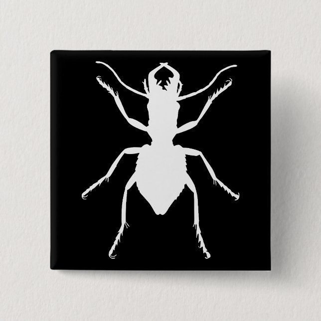 Manticora tuberculata 15 cm square badge (Front)