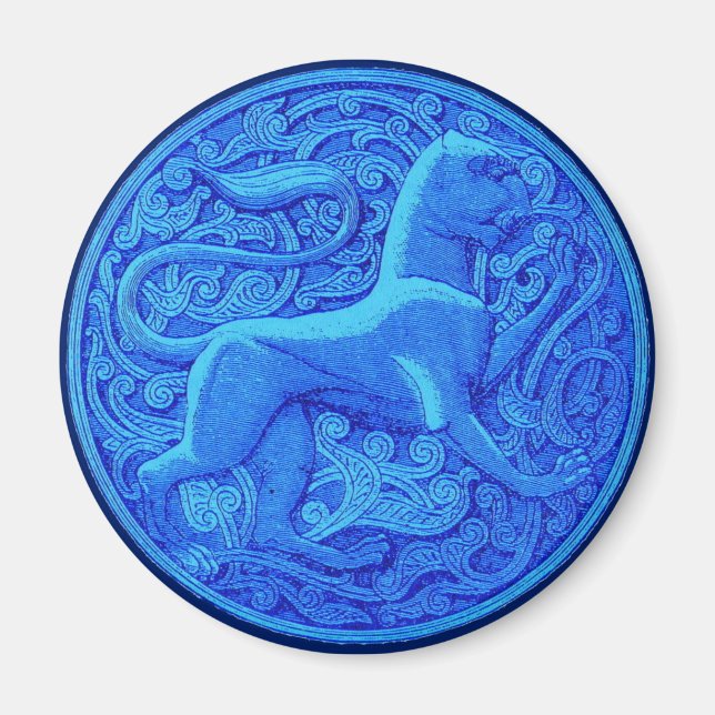 manticore in blue magnet (Front)