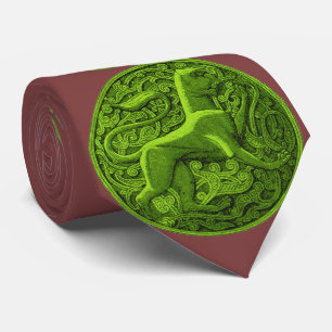 manticore in green print tie