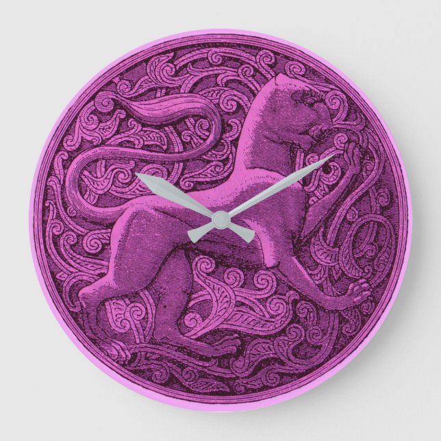 manticore in purple large clock (Front)