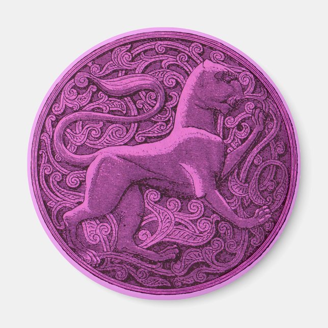 manticore in purple magnet (Front)