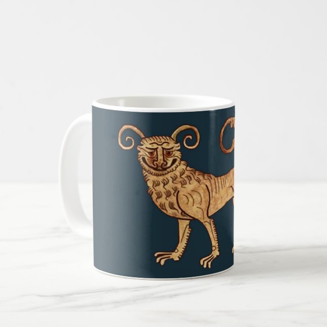 Manticore on Blue Coffee Mug (Front Left)