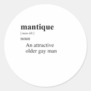MANTIQUE CLASSIC ROUND STICKER