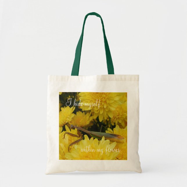 Mantis & Chrysanthemums - Budget Tote #2 Bag (Front)