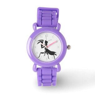 Mantis in silhouette - Choose background color Watch