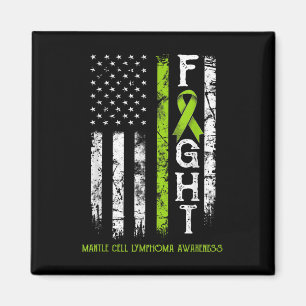 Mantle Cell Lymphoma Warrior Us Flag Magnet