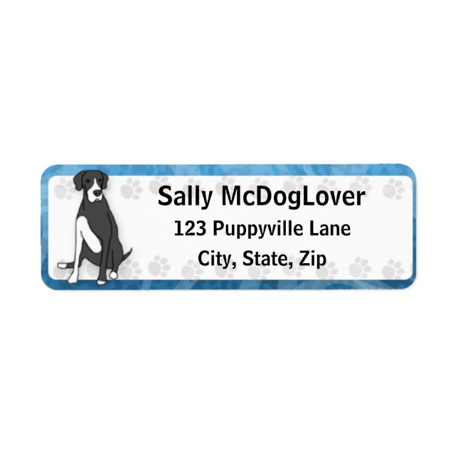Mantle Great Dane Return Address Label (Front)