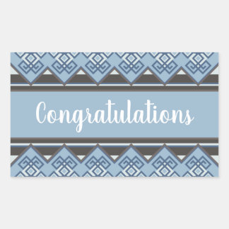 Manto Andino Azul Rectangular Sticker