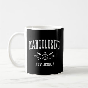 Mantoloking Nj Crossed Oars Boat Anchor Sports Coffee Mug