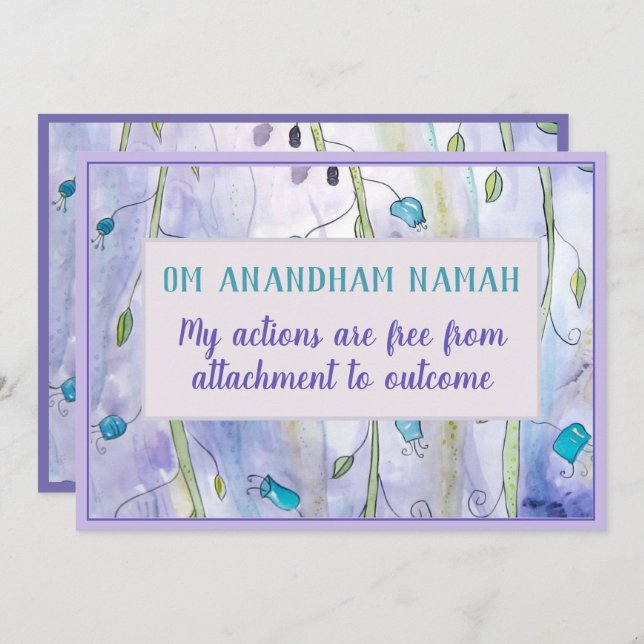 Mantra and Affirmation Meditation Card (Front/Back)
