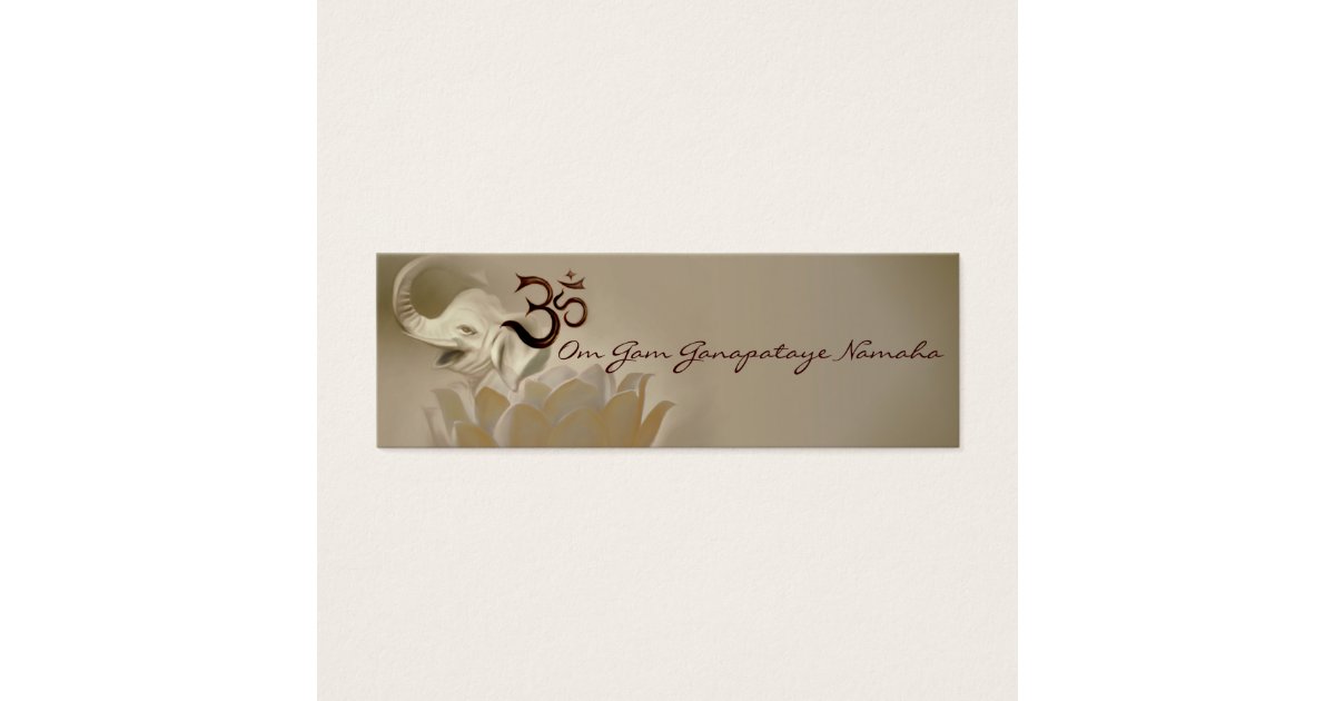 Mantra cards- Ganesh- Ganapataye Mini Business Card