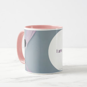 Mantra feather mug - I am gifted 2 tone customize 