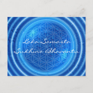 Mantra für den Weltfrieden   enery of water Postcard