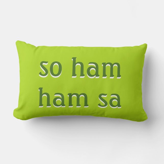 Mantra: so ham - ham sa lumbar cushion (Front)