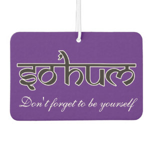 Mantra SO HUM - flat black & white contour Car Air Freshener